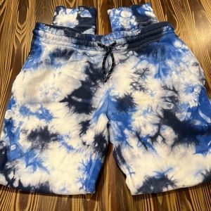 Wonder Nation Blue & white tie dye joggers